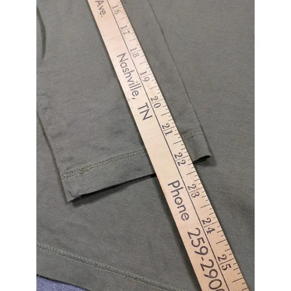 21 Men Los Angeles Olive Green Henley Long Sleeve Soft Cotton Mens Size M Shirt - Picture 14 of 16